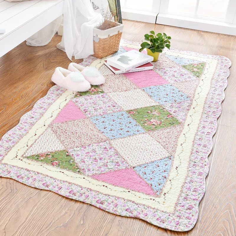 Handmade Patchwork Cotton Carpet Soft Quilted Stitch High Quality Non-slip Carpet Bedroom Living Room Doormat Area Carpet
Handmade Patchwork Cotton Carpet Soft Quilted Stitch High Quality Non-slip Carpet Bedroom Living Room Doormat Area Carpet