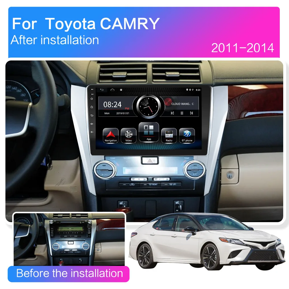 Мультимедийный видеопроигрыватель для Toyota Camry 8 2 Din Android стерео радио навигация GPS