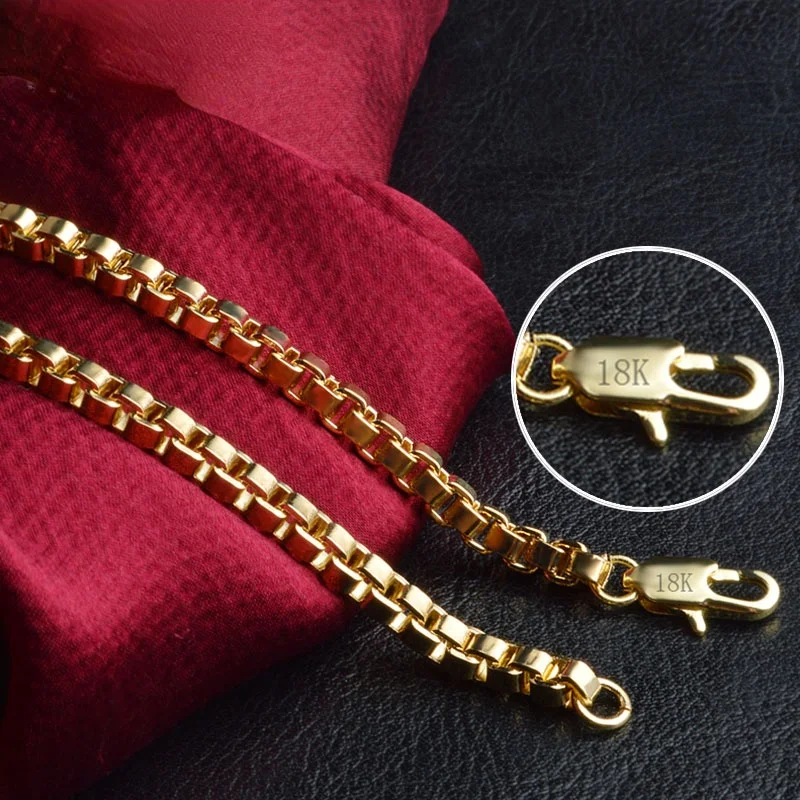 925 Sterling Silver 20 Inch Gold 4MM Square Lattice Chain Necklace For Women Men Fashion Wedding Party Charm Jewelry
925 Sterling Silver 20 Inch Gold 4MM Square Lattice Chain Necklace For Women Men Fashion Wedding Party Charm Jewelry
