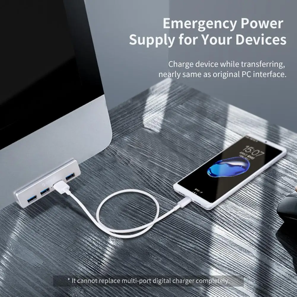 ORICO MH4PU-P Aluminum Alloy Chassis Back Clip USB3.0 4 Ports HUB Type-A to Type-A Adapter for Notebook Computer
ORICO MH4PU-P Aluminum Alloy Chassis Back Clip USB3.0 4 Ports HUB Type-A to Type-A Adapter for Notebook Computer