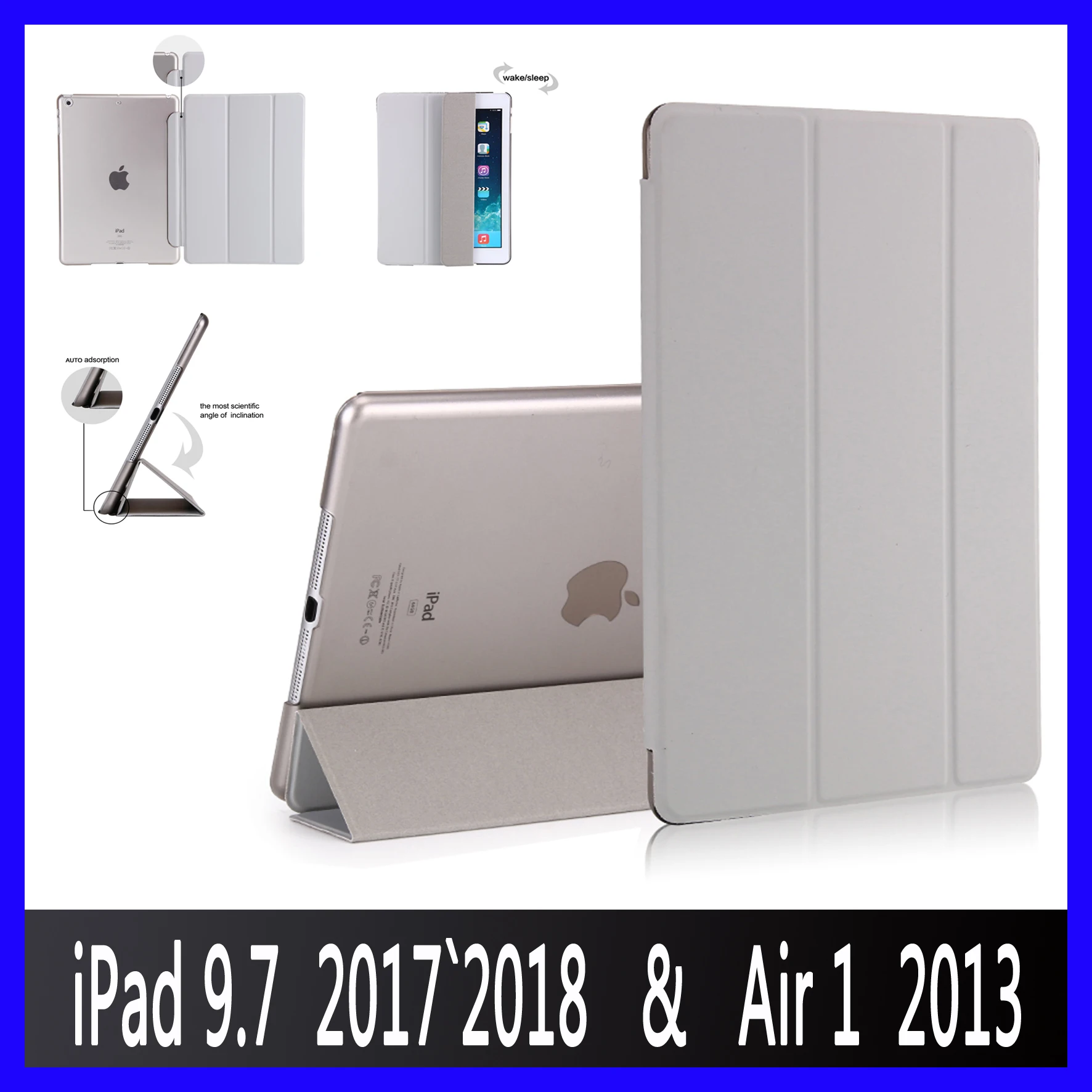Прозрачный Ультратонкий чехол на магните для iPad 5 и 6 лет (A1475) новинка 9 7|Чехлы