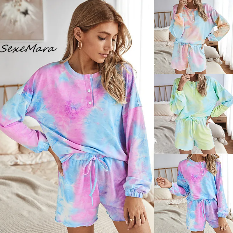 Autumn Casual Lantern Sleeves Women Pajamas 2020 Fashion O-neck Button Shorts Loose Pajama Sets
Autumn Casual Lantern Sleeves Women Pajamas 2020 Fashion O-neck Button Shorts Loose Pajama Sets