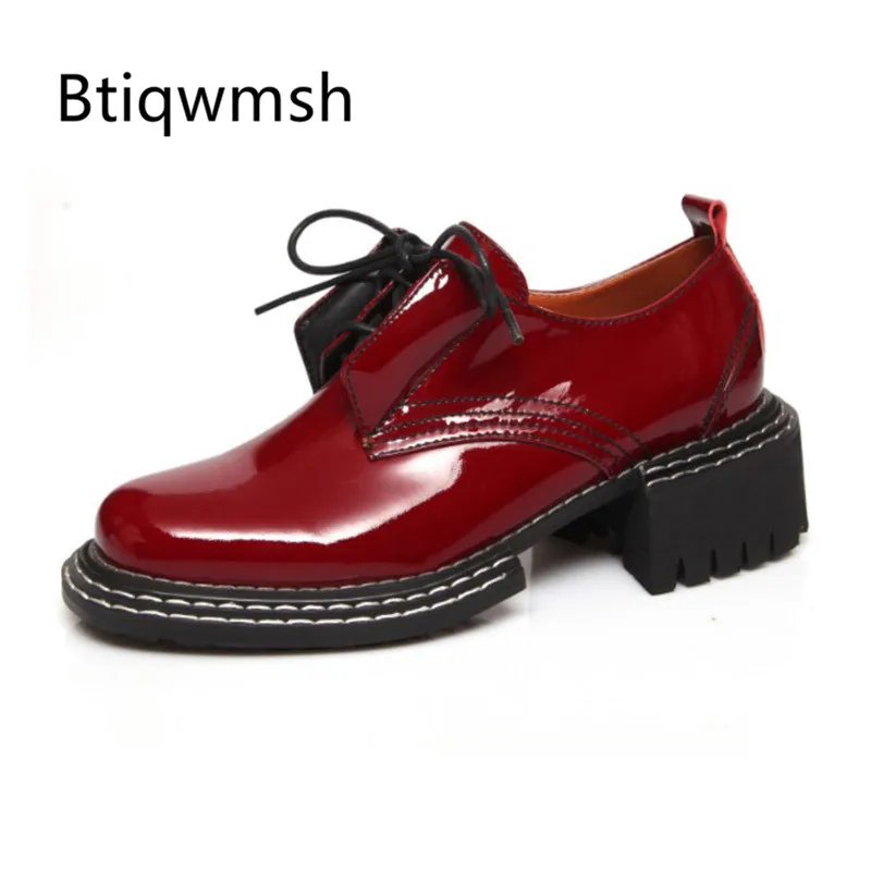 British Style Loafer Shoes Woman Round Toe Lace Up Red Black Real Leather Thick Bottom Shoes Woman Fashion Casual Shoes
British Style Loafer Shoes Woman Round Toe Lace Up Red Black Real Leather Thick Bottom Shoes Woman Fashion Casual Shoes