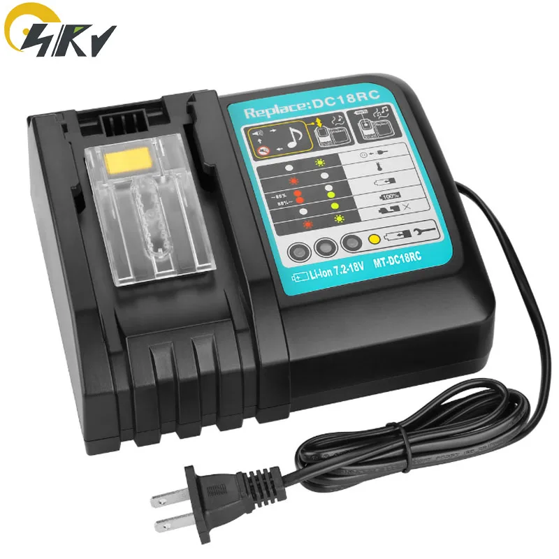 Li-Ion Battery Charger 3A Charging Current For Makita 14.4V 18V Bl1830 Bl1430 Dc18Rc Dc18Ra Power Tool Dc18Rct Charge Eu Plug
Li-Ion Battery Charger 3A Charging Current For Makita 14.4V 18V Bl1830 Bl1430 Dc18Rc Dc18Ra Power Tool Dc18Rct Charge Eu Plug