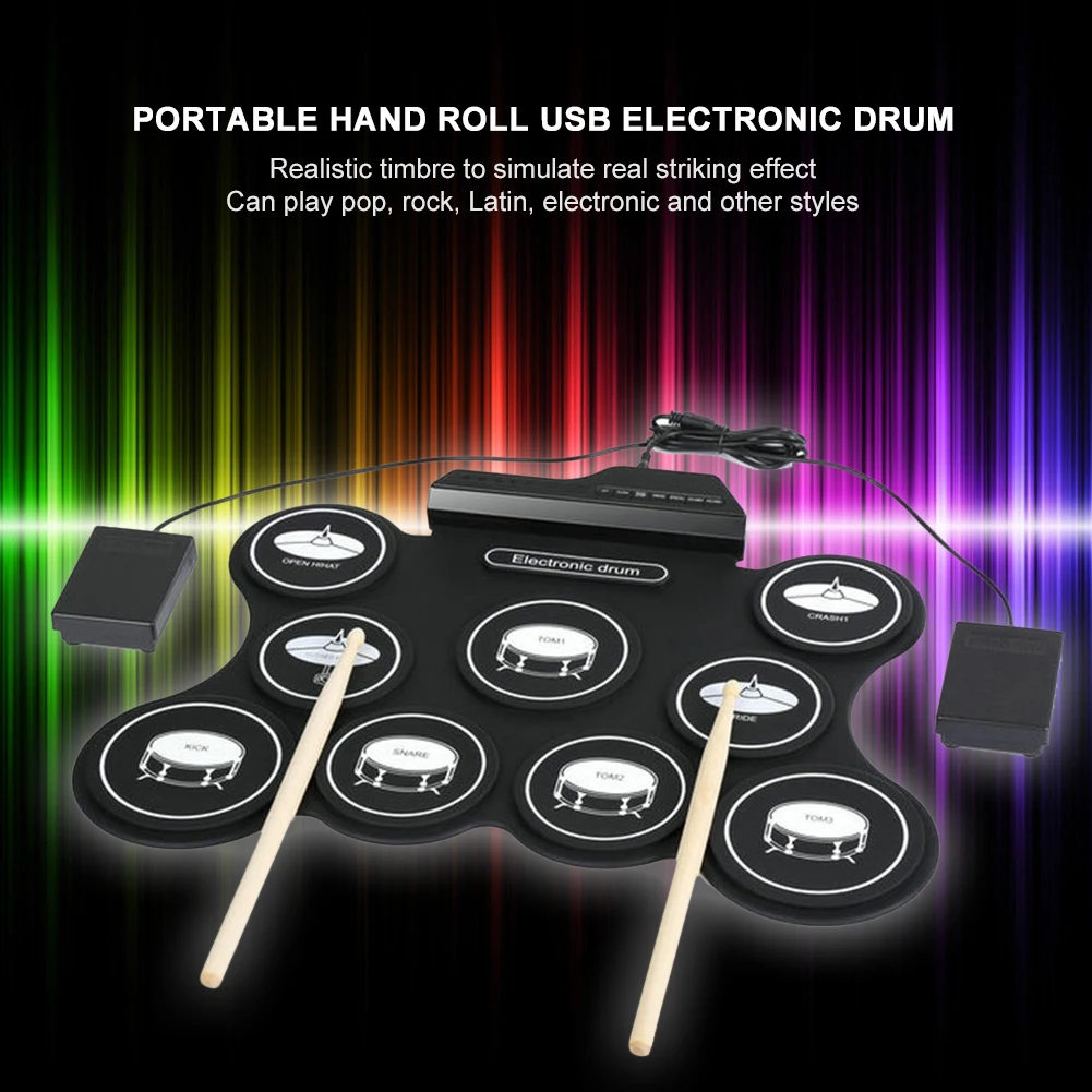 Барабанный портативный электронный барабан компактный размер USB рулонная силиконовая барабанная подкладка цифровой электронный барабанн...
Барабанный портативный электронный барабан компактный размер USB рулонная силиконовая барабанная подкладка цифровой электронный барабанн...