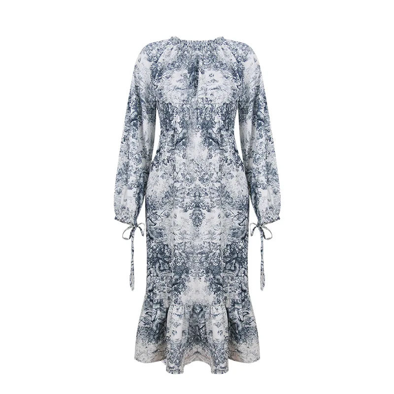 DEAT 2021 Autumn Winter Female New Loose Casual V-Neck Solid Color Long Sleeve Print A-Line Long Dress Women SG937
DEAT 2021 Autumn Winter Female New Loose Casual V-Neck Solid Color Long Sleeve Print A-Line Long Dress Women SG937