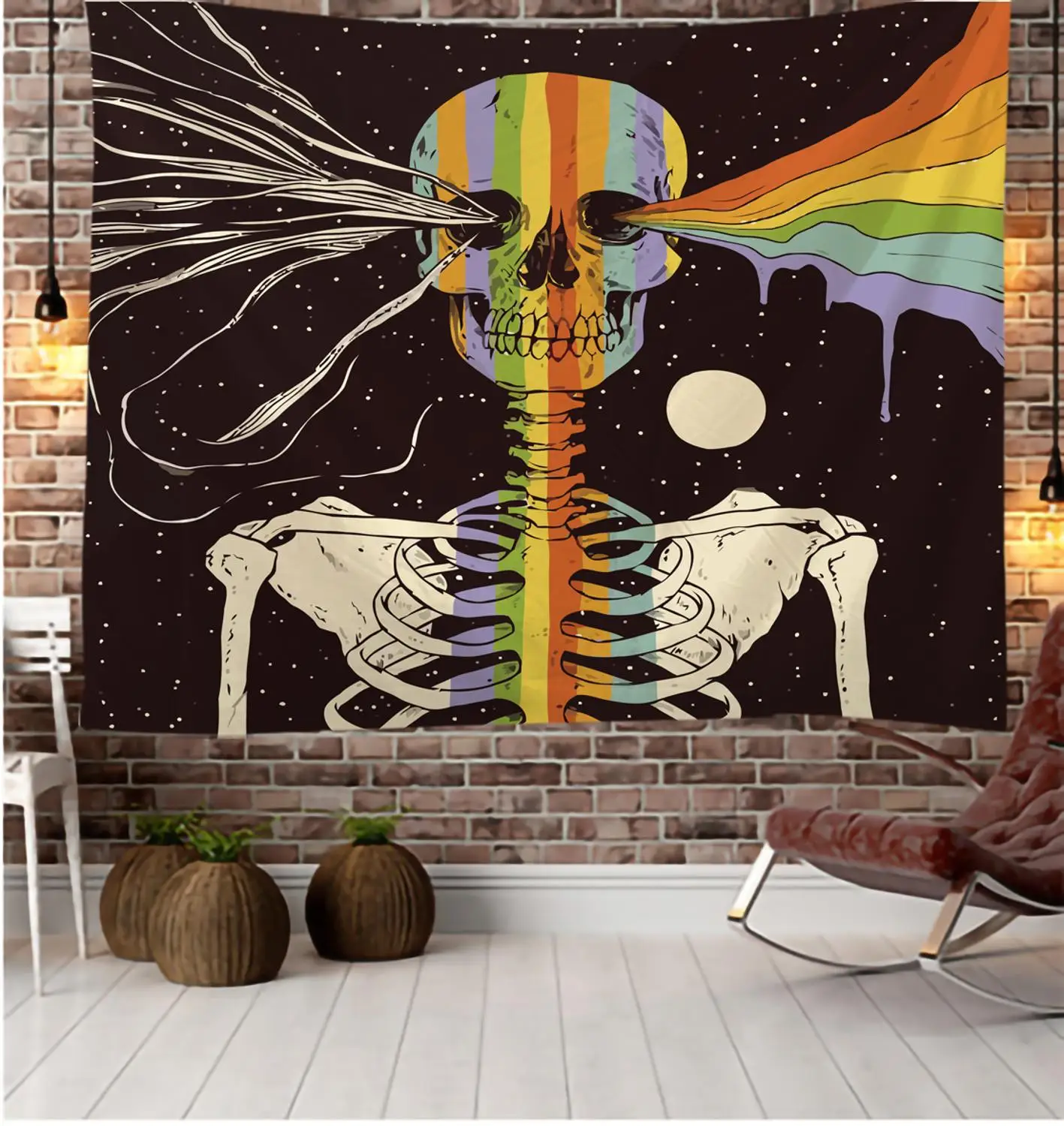 Psychedelic Skull Mandala Tapestry Wall Hanging Boho Decor Tapestry Macrame Hippie Witchcraft for Living Room Bedroom
Psychedelic Skull Mandala Tapestry Wall Hanging Boho Decor Tapestry Macrame Hippie Witchcraft for Living Room Bedroom