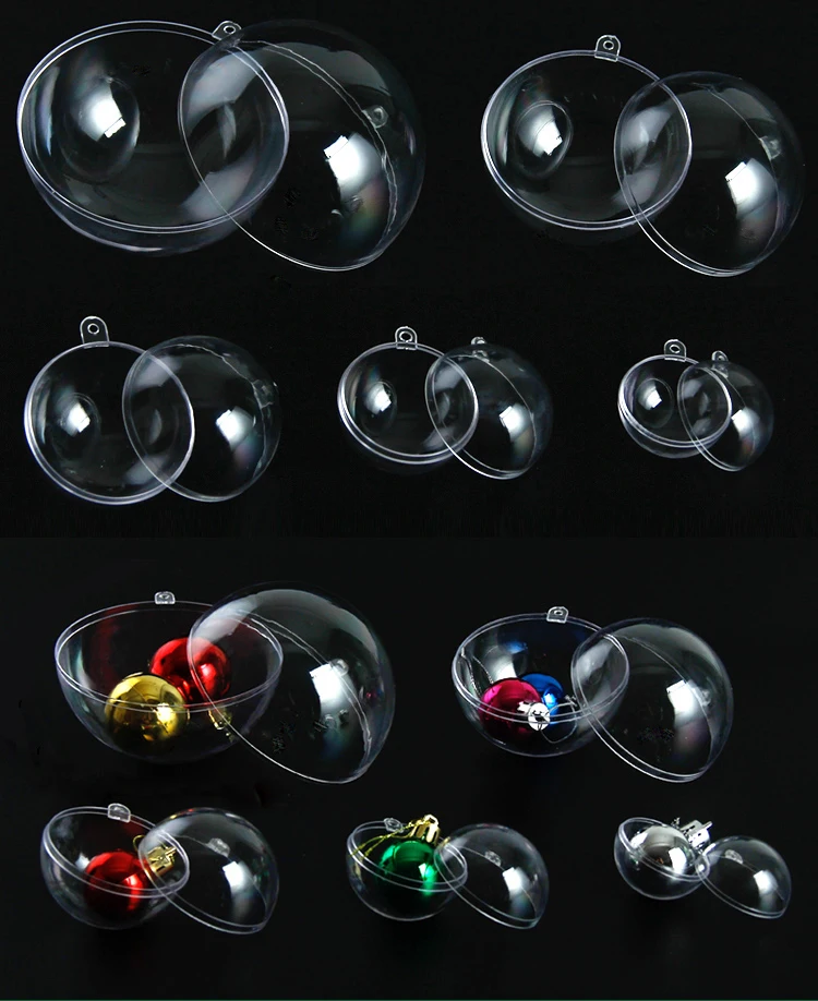 90pcs 6cm Christmas Tress Decorations Ball Transparent Open Plastic Clear Bauble Ornament Gift Present Box Decoration
90pcs 6cm Christmas Tress Decorations Ball Transparent Open Plastic Clear Bauble Ornament Gift Present Box Decoration