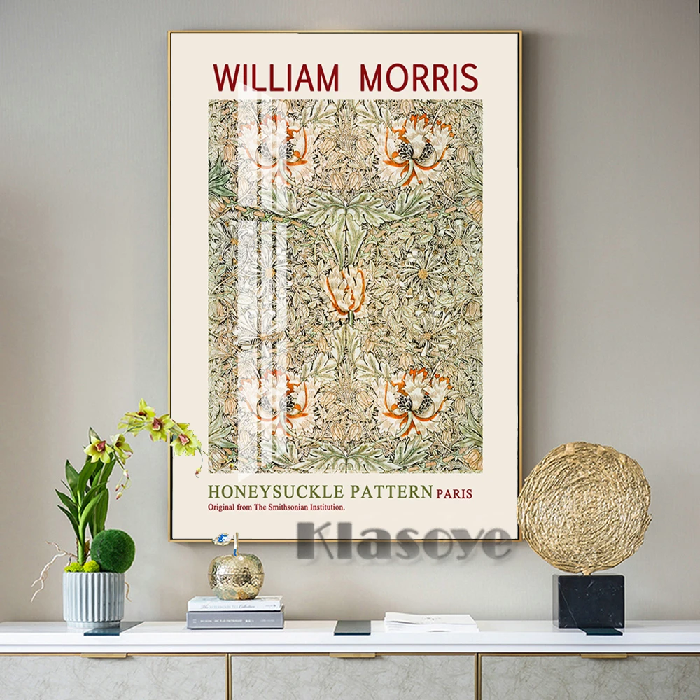 William Morris Botanical Fabric Design Floral Print Exhibition Poster Honeysuckle Pattern Canvas Painting Living Room Home Decor
William Morris Botanical Fabric Design Floral Print Exhibition Poster Honeysuckle Pattern Canvas Painting Living Room Home Decor