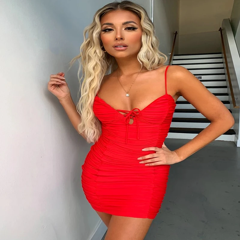 Fall 2020 New Bag Hip European and American Sexy Low-Chest Pleated Strap Straps Backless Dress
Fall 2020 New Bag Hip European and American Sexy Low-Chest Pleated Strap Straps Backless Dress