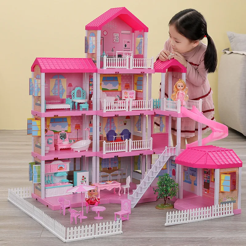 QWZ новый детский Кукольный домик сделай сам для девочек игрушка ручной работы