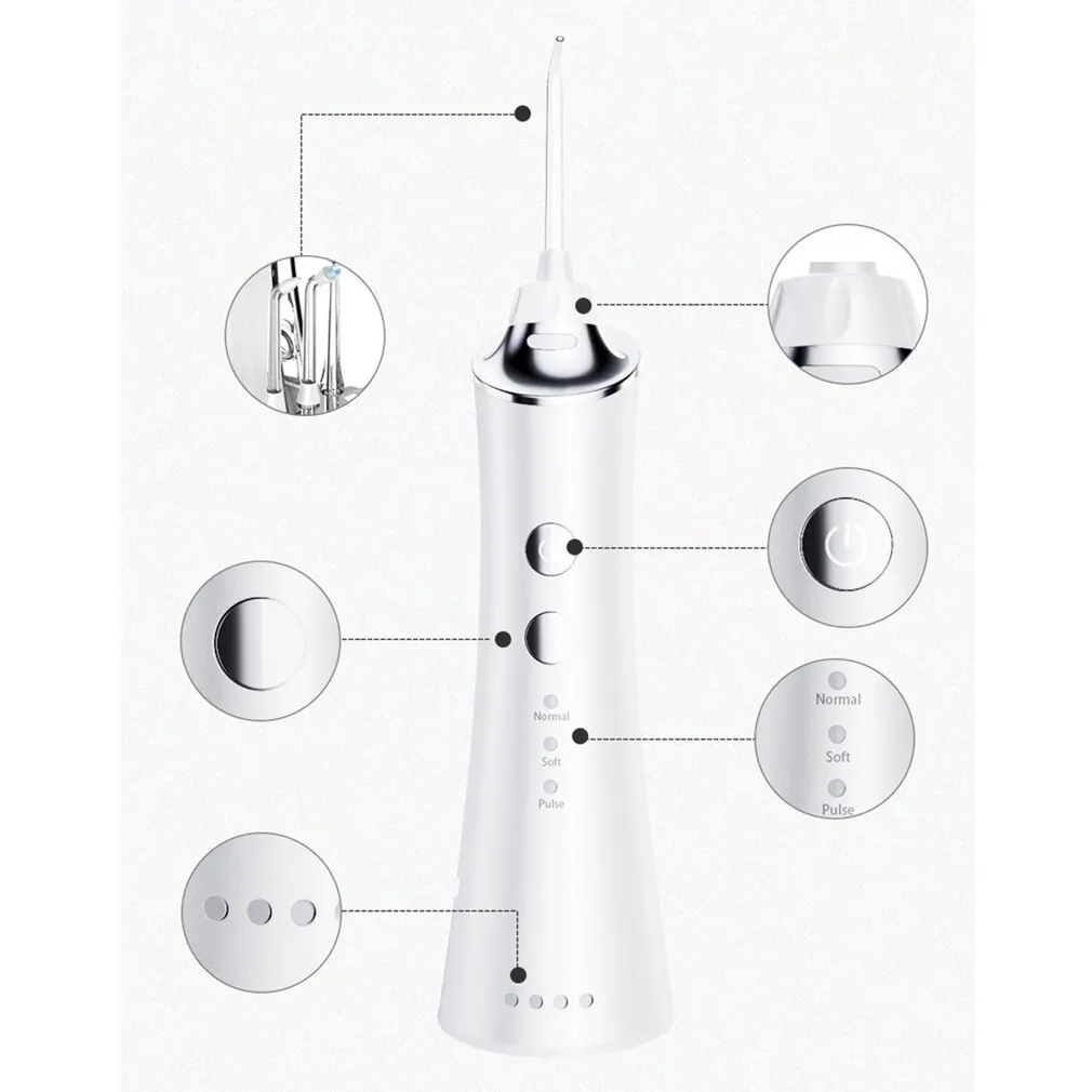 Electric Oral Irrigator USB Rechargeable Water Flosser Portable Dental Water Jet 150ml Tank Waterproof Teeth Cleaner Scaler
Electric Oral Irrigator USB Rechargeable Water Flosser Portable Dental Water Jet 150ml Tank Waterproof Teeth Cleaner Scaler