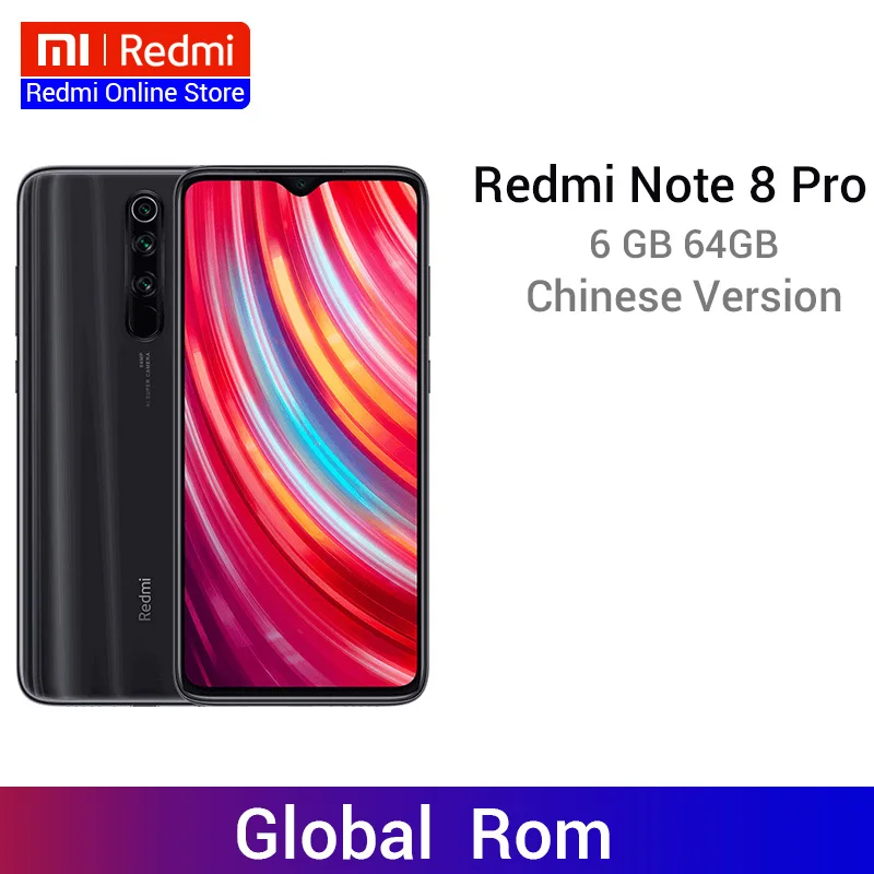 Xiaomi Redmi Note 8 Pro смартфон с 5 дюймовым дисплеем четырёхъядерным процессором MTK Helio G90T