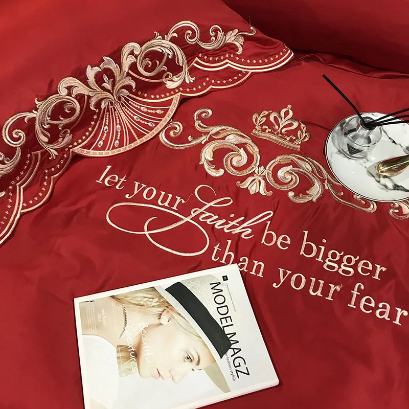 Luxury Washed Silk Embroidery 100% Pure Cotton Home Bedding Set Duvet Cover Flat Fitted Sheet Pillowcases Queen King 4pcs
Luxury Washed Silk Embroidery 100% Pure Cotton Home Bedding Set Duvet Cover Flat Fitted Sheet Pillowcases Queen King 4pcs