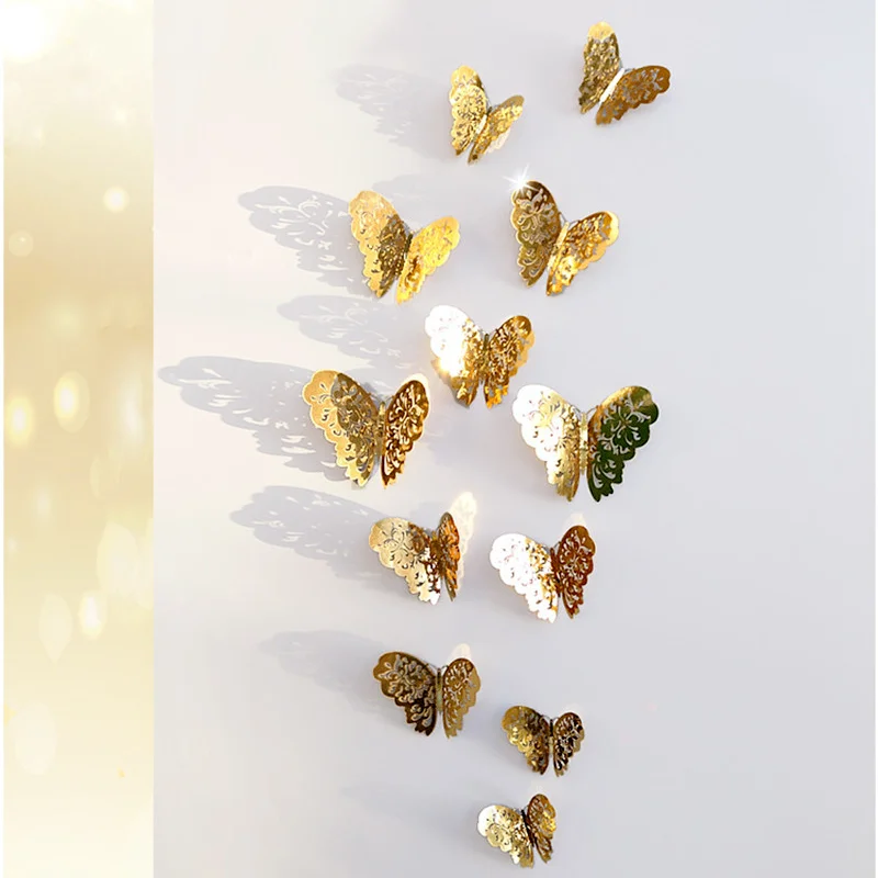 12Pcs 3D Wall Stickers Hollow Golden/Colorful Silver Butterfly Wall Stickers DIY Wall Fridge Stickers Wedding Decor Home Decor
12Pcs 3D Wall Stickers Hollow Golden/Colorful Silver Butterfly Wall Stickers DIY Wall Fridge Stickers Wedding Decor Home Decor