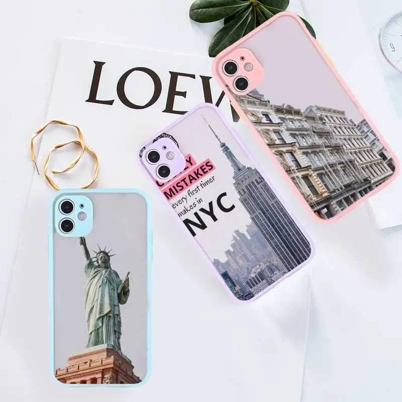new york Phone Case For iPhone 12 11 Mini Pro XR XS Max 7 8 Plus X Matte transparent Purple Back Cover
new york Phone Case For iPhone 12 11 Mini Pro XR XS Max 7 8 Plus X Matte transparent Purple Back Cover