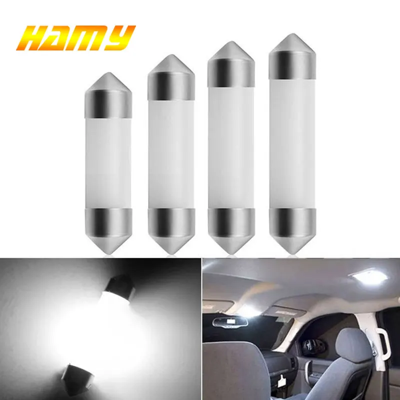 10 шт. C5W светодиодный светильник для салона 31 мм 36 39 41 COB 12V 6500K белый автомобильный