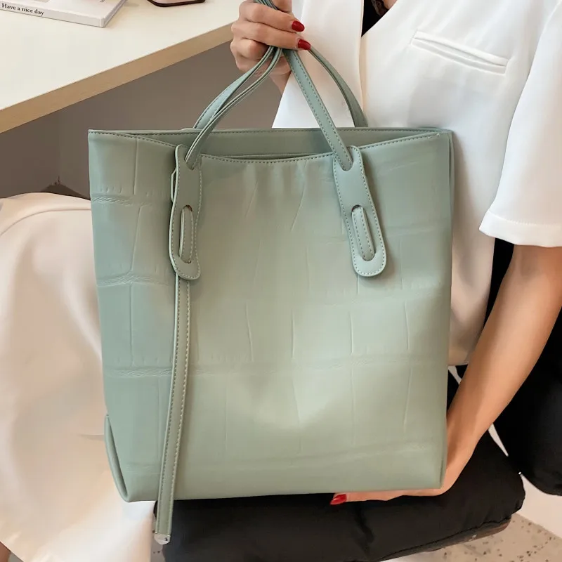 Large Green Shoulder Bag Female Luxury Soft Leather Tote Bag Stone Pattern Handbags Big Size Brand Designer Women's Shopper Bag
Large Green Shoulder Bag Female Luxury Soft Leather Tote Bag Stone Pattern Handbags Big Size Brand Designer Women's Shopper Bag