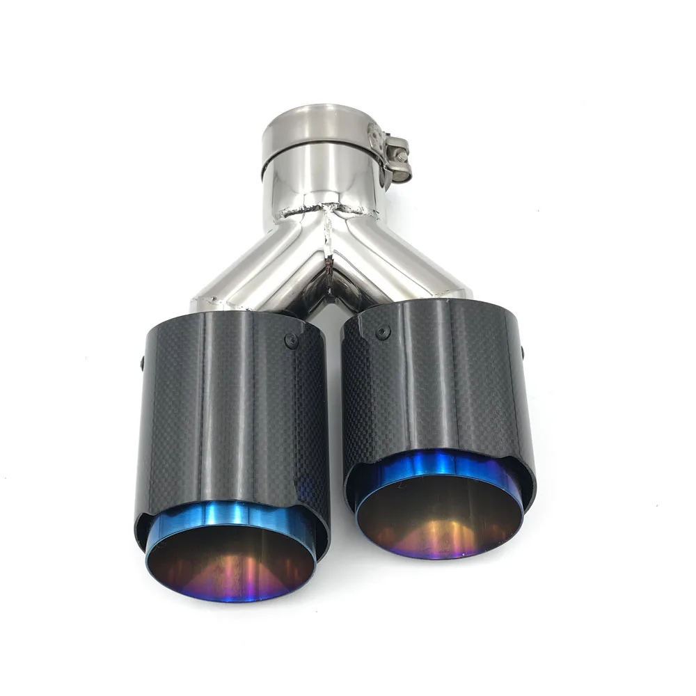 1Pair Without Logo Universal Glossy Carbon black Stainless Steel Exhaust Dual tips Universal Car Exhaust Tips
1Pair Without Logo Universal Glossy Carbon black Stainless Steel Exhaust Dual tips Universal Car Exhaust Tips