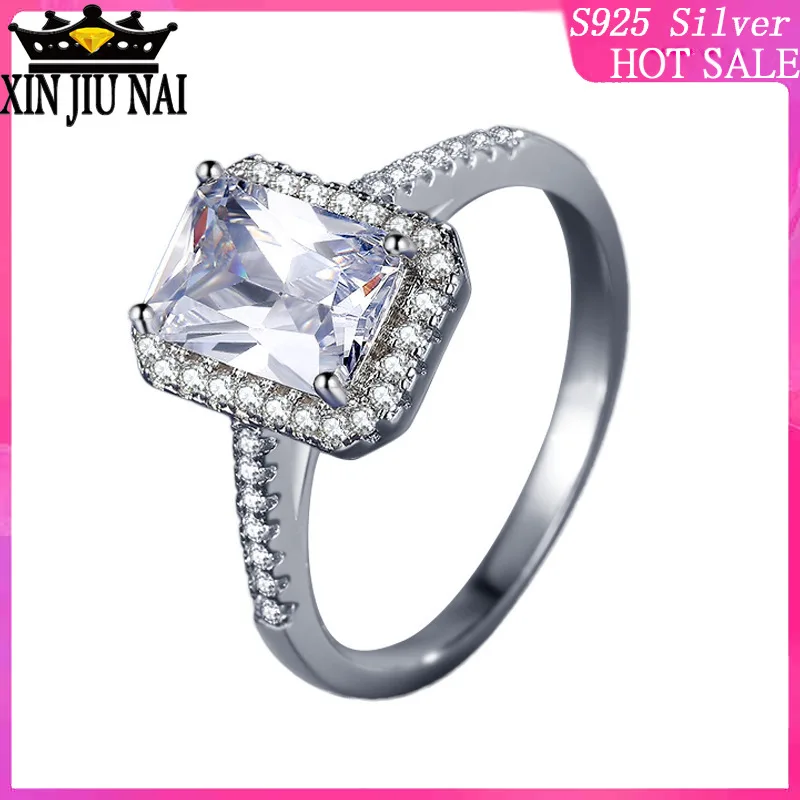Hot Sale Women's Fashion Jewelry 925 Silver Princess Cut White 5A Cubic Zirconia Promise Wedding Crown Bridal Ring Gift
Hot Sale Women's Fashion Jewelry 925 Silver Princess Cut White 5A Cubic Zirconia Promise Wedding Crown Bridal Ring Gift