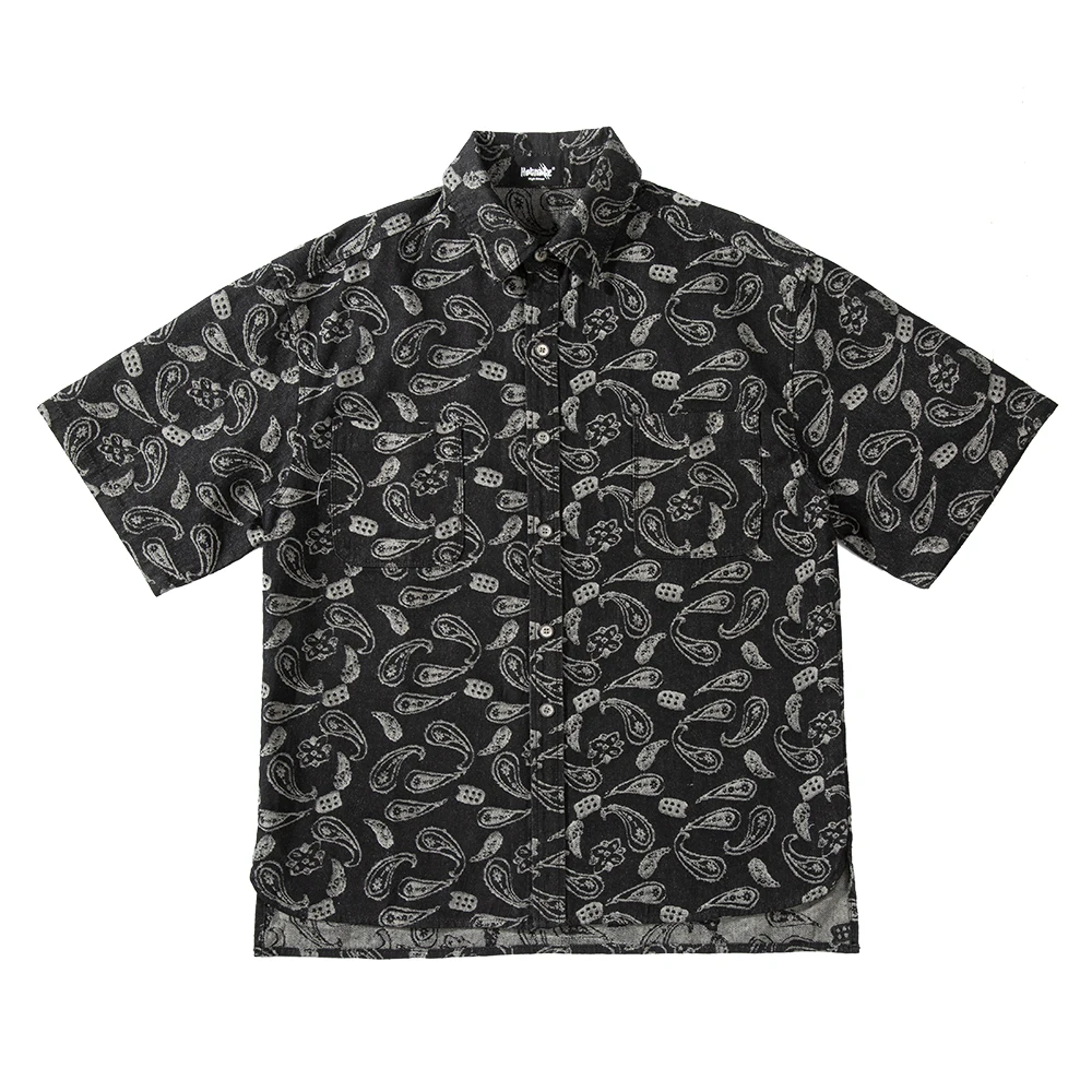 Harajuku Cashew Print Short Sleeve Denim Shirt Male Hip Hop Loose Lapel Casual Shirts Oversize Couple Jeans Shirts
Harajuku Cashew Print Short Sleeve Denim Shirt Male Hip Hop Loose Lapel Casual Shirts Oversize Couple Jeans Shirts