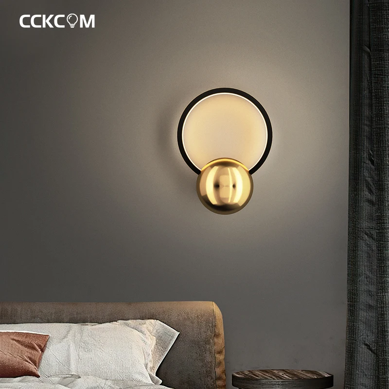 New Modern Wall Lamp LED Ring Gold/Black Creative Simple Lighting Living Room Bedroom Bedside Indoor Decor Lights 
New Modern Wall Lamp LED Ring Gold/Black Creative Simple Lighting Living Room Bedroom Bedside Indoor Decor Lights