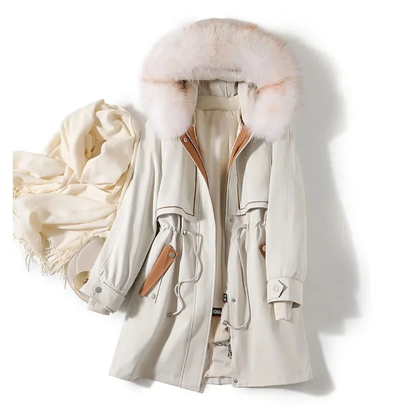 Pie Overcoming Fur Coat Jackets 2021 New Coat Fox Fur Collar Windbreaker Liner In Autumn Winter Long Outwear Hooded Overcoat Top
Pie Overcoming Fur Coat Jackets 2021 New Coat Fox Fur Collar Windbreaker Liner In Autumn Winter Long Outwear Hooded Overcoat Top