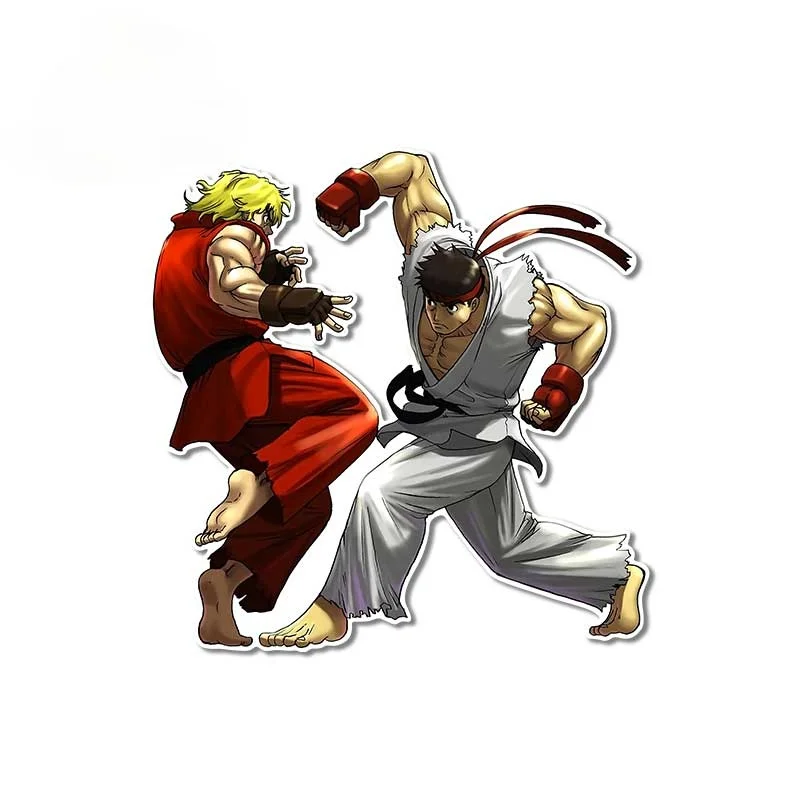

Arcade Fighter Ken Masters Ryu Bumper Car Stickers Windshield Bumper Motorcycle Decal High Quality KK Vinyl Cover Scratches PVC
