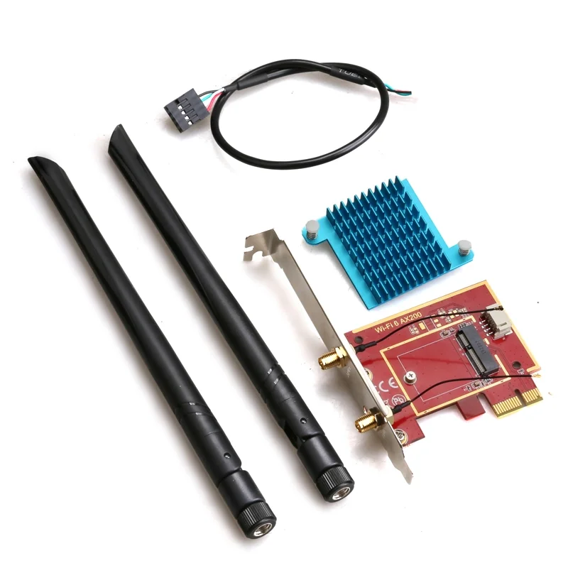 Wi-Fi 6 AX200 Pro двухдиапазонный Адаптер 2 4 Гбит/с PCIe карта Intel гигабитная сетевая 802.11AX