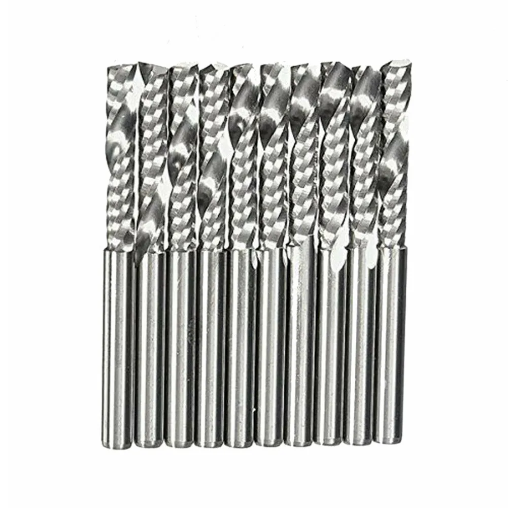 10Pcs/Set Flute Carbide Flat End Mill CNC Router Bit Single Flute Spiral 17mm For 3D Relief Carving Cutting Engraving
10Pcs/Set Flute Carbide Flat End Mill CNC Router Bit Single Flute Spiral 17mm For 3D Relief Carving Cutting Engraving