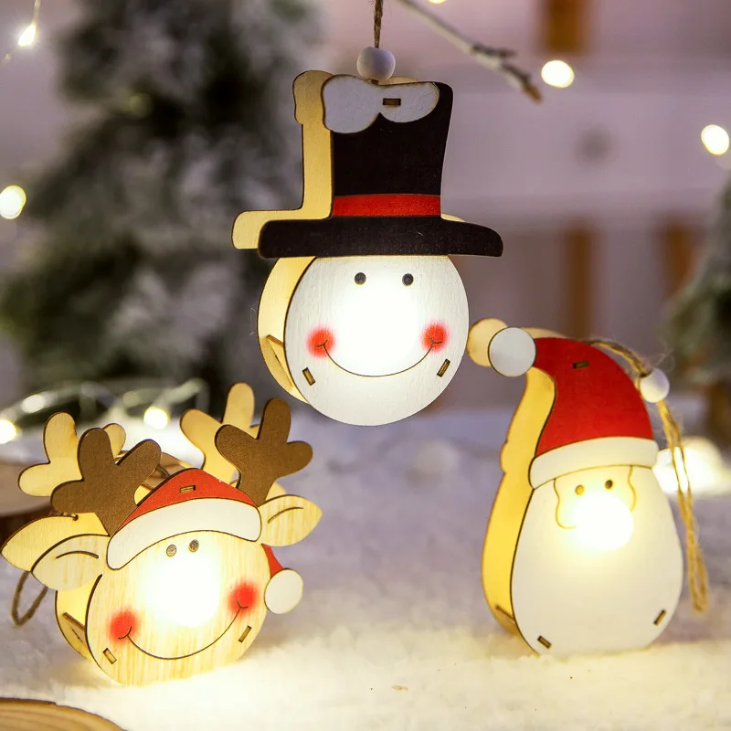 Christmas Decorations For Home Shape Accessories Deer Luminous Snowman Wooden Doll Pendant Gift Cartoon Tiger New Year 2022
Christmas Decorations For Home Shape Accessories Deer Luminous Snowman Wooden Doll Pendant Gift Cartoon Tiger New Year 2022
