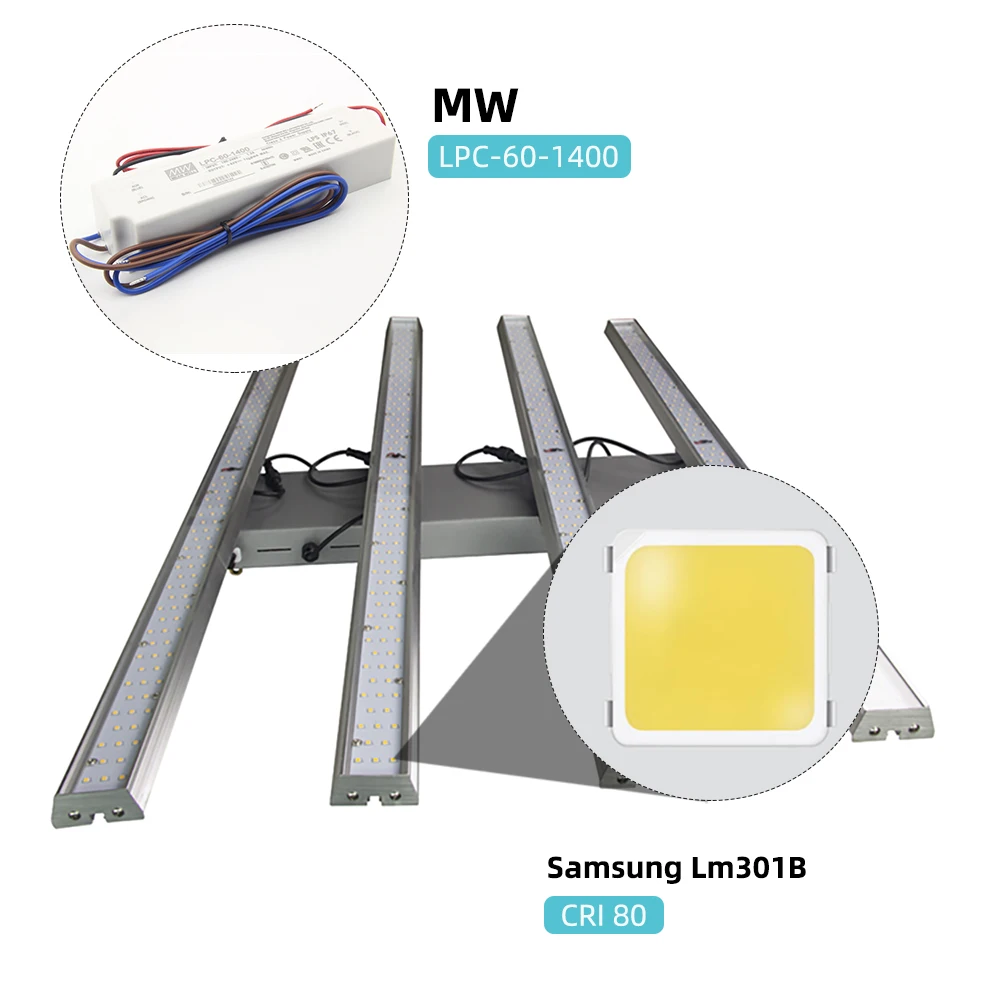 LED Grow Light 4/6/8 Bars Quantum Board Full Spectrum Samsung LM301B 1200W 1800W 2400W Plant Growing Lamp For Indoor Plants Tent | Лампы и