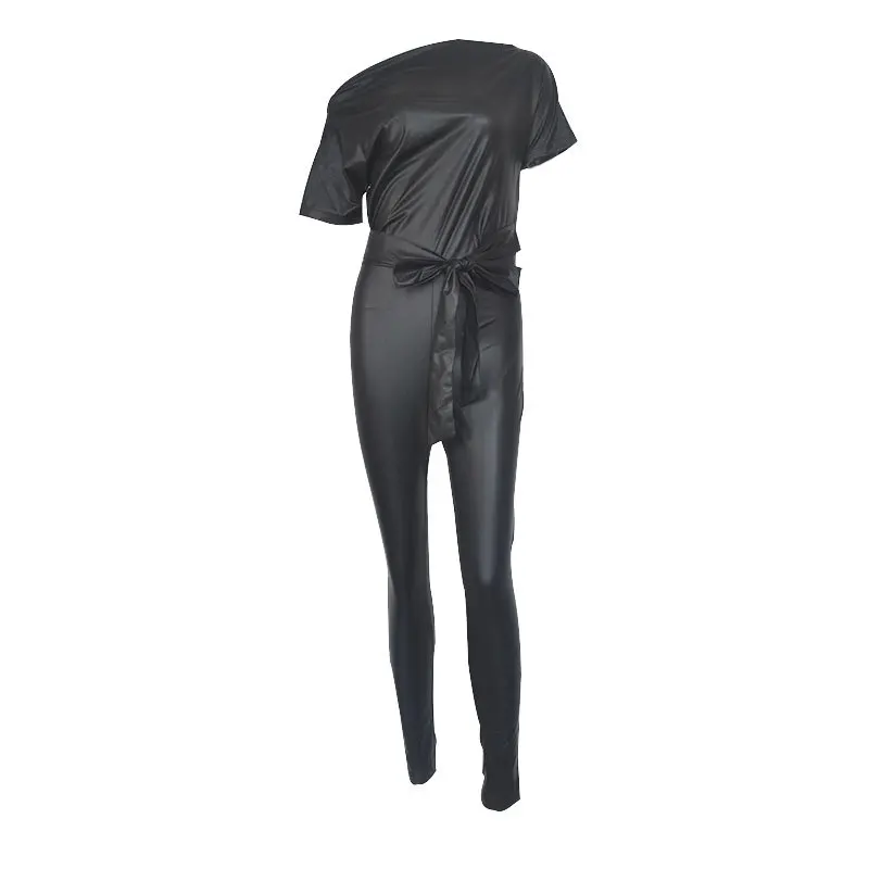 PU Faux Leather Jumspsuit Women Romper Black Sexy Bandage Bodycon Party Club Jumpsuits Mono Mujer One Piece Jumpsuit Overalls
PU Faux Leather Jumspsuit Women Romper Black Sexy Bandage Bodycon Party Club Jumpsuits Mono Mujer One Piece Jumpsuit Overalls