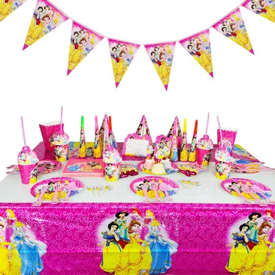 Disney Princess Theme Happy Kids Girls Birthday Party Decoration Set Party Supplies cup plate banner hat straw tablecloth bag 
Disney Princess Theme Happy Kids Girls Birthday Party Decoration Set Party Supplies cup plate banner hat straw tablecloth bag