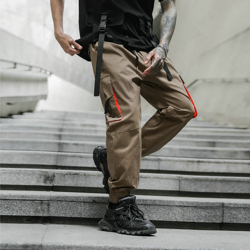 High Quality Men Fashion Hip Hop Joggers Cargo Pants 2021 New Pockets Ribbons Streetwear Sweatpants Men Vintage Trousers
High Quality Men Fashion Hip Hop Joggers Cargo Pants 2021 New Pockets Ribbons Streetwear Sweatpants Men Vintage Trousers