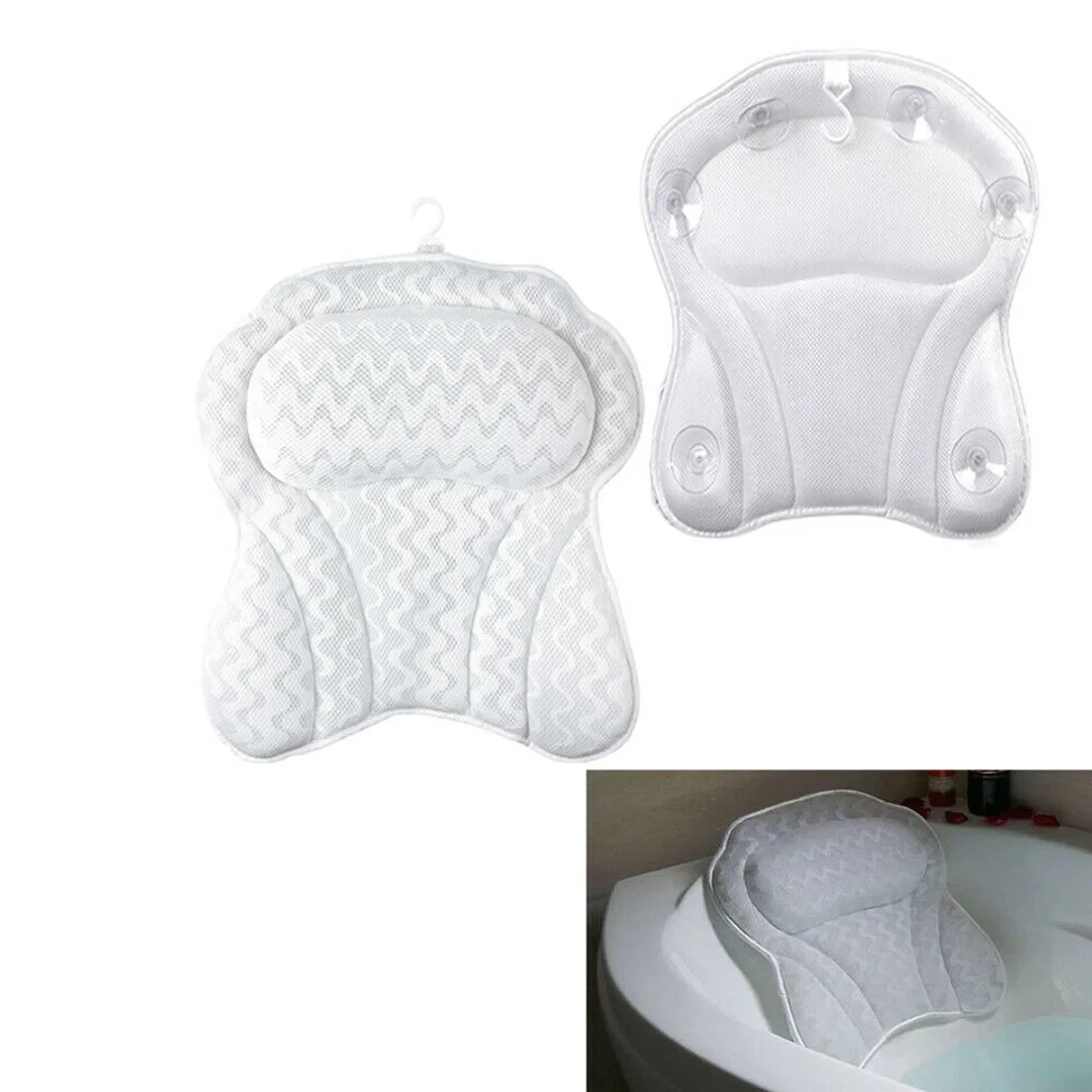 3D Mesh Soft Bathtub Pillow Quick-drying Bathing Spa Massage Cushion With Suction Cups For Shoulder Back Neck Bathroom Relaxing
3D Mesh Soft Bathtub Pillow Quick-drying Bathing Spa Massage Cushion With Suction Cups For Shoulder Back Neck Bathroom Relaxing