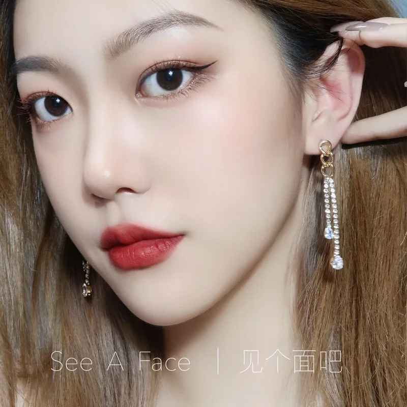 Zircon Tassel Earrings 2021 New Fashion Women's Cold Wind Temperament Long Earrings 925 Silver Needle Earrings Earrings
Zircon Tassel Earrings 2021 New Fashion Women's Cold Wind Temperament Long Earrings 925 Silver Needle Earrings Earrings