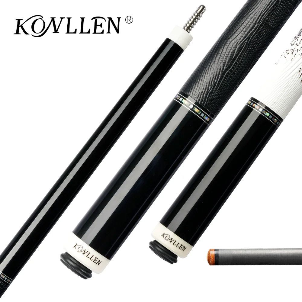 Карбоновый кий KONLLEN 12 5 мм 3/8*8 радиальный штырьковый шарнир инкрустация ракушек