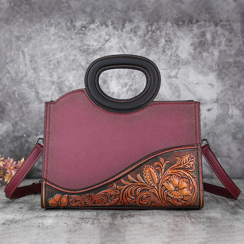 EUMOAN Chinese Style Vintage Women Leather Bag 2021 New Handmade Embossed Large Capacity Luxury Handbag Female Shouler Bags
EUMOAN Chinese Style Vintage Women Leather Bag 2021 New Handmade Embossed Large Capacity Luxury Handbag Female Shouler Bags