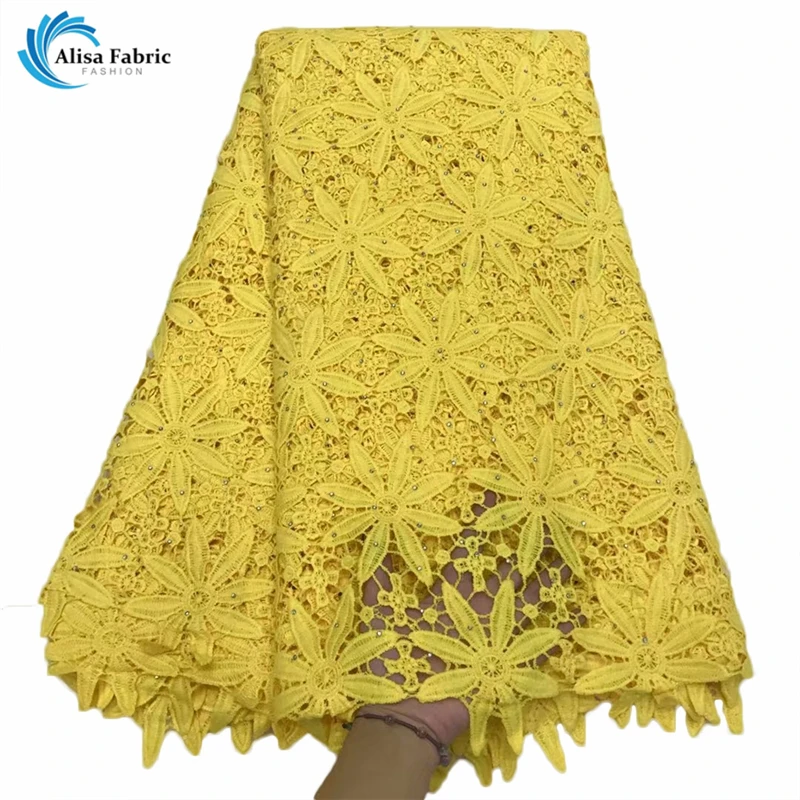 Alisa Yellow Water Soluble Lace Guipure Lace Fabric High Quality Nigerian Lace Fabric 2020 African French Cord Lace For Wedding
Alisa Yellow Water Soluble Lace Guipure Lace Fabric High Quality Nigerian Lace Fabric 2020 African French Cord Lace For Wedding
