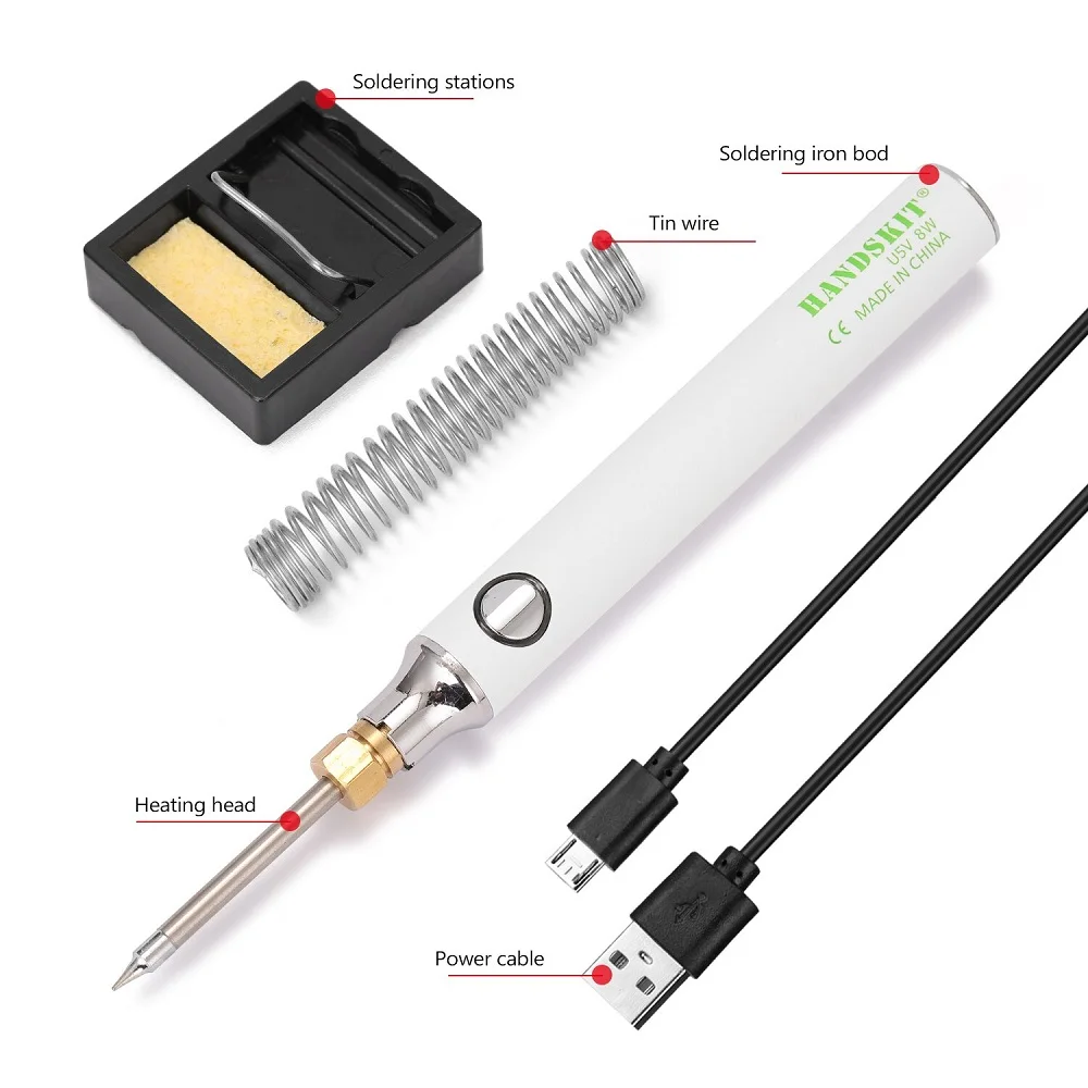 Digital Electric Soldering Iron Kit Set 5V 8W Temperature Adjustable 220V 110V Welding Tool Ceramic Heater Soldering Tips Rework
Digital Electric Soldering Iron Kit Set 5V 8W Temperature Adjustable 220V 110V Welding Tool Ceramic Heater Soldering Tips Rework