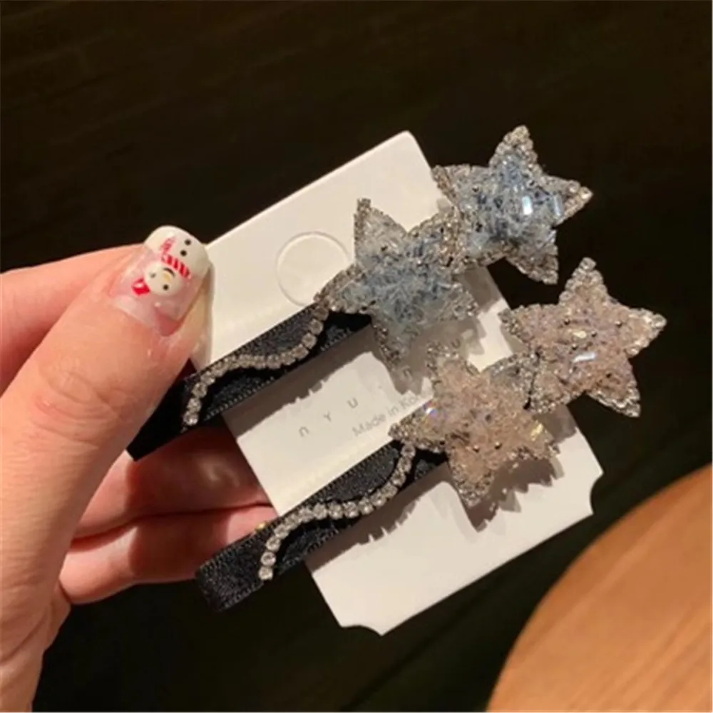 Korea Sweet Crystal Star Hair Clip Side Clips Fashion Duckbill Clip Five-pointed Bangs Clip Female
Korea Sweet Crystal Star Hair Clip Side Clips Fashion Duckbill Clip Five-pointed Bangs Clip Female