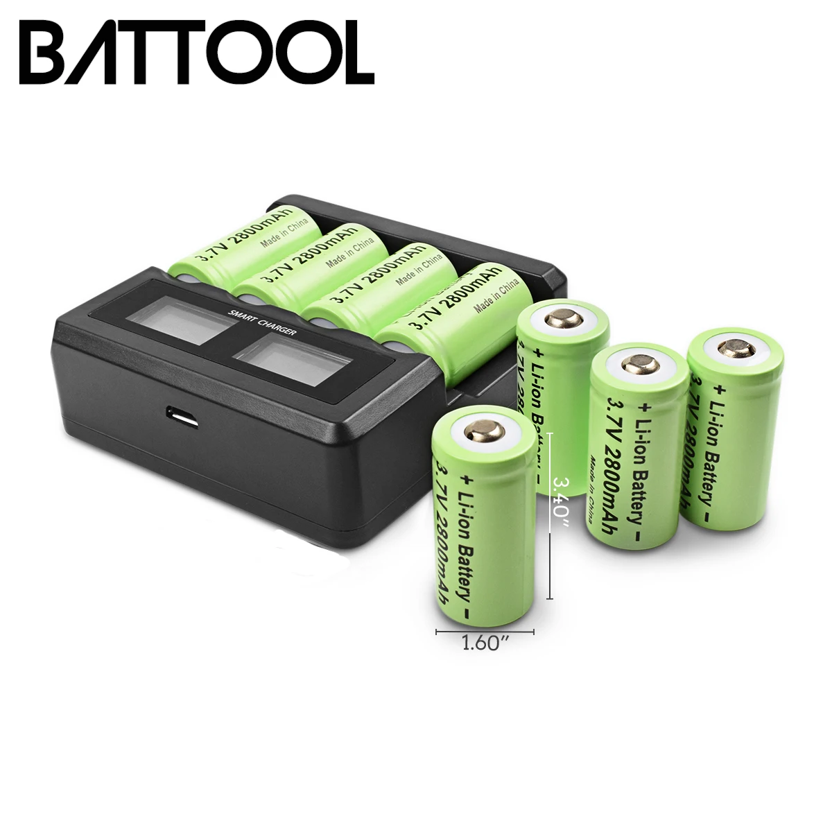 Battool 16340 Rechargeable Battery CR123A RCR 123 ICRBattery 2800mAh 3.7V Li-ion For Laser Pen LED Flashlight CellArlo Security
Battool 16340 Rechargeable Battery CR123A RCR 123 ICRBattery 2800mAh 3.7V Li-ion For Laser Pen LED Flashlight CellArlo Security