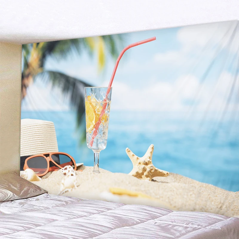 Summer, Beach, Coconut Trees, Lemonade, Sea Star Tapestries Decorate The Living Room
Summer, Beach, Coconut Trees, Lemonade, Sea Star Tapestries Decorate The Living Room