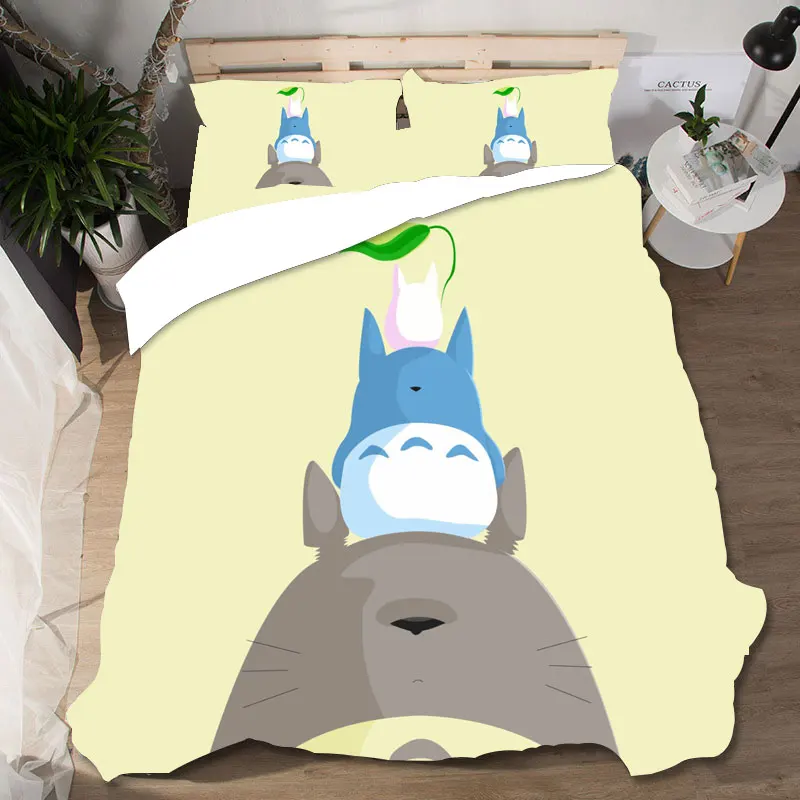 3D Print Lovely Totoro Bedding Set Home Textile Queen King Size High Quality Bed Linen Bed Sets Pillowcases Cartoon Duvert Cover
3D Print Lovely Totoro Bedding Set Home Textile Queen King Size High Quality Bed Linen Bed Sets Pillowcases Cartoon Duvert Cover