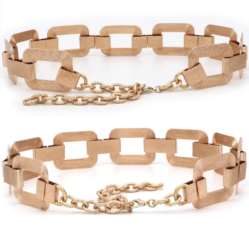 Luxury Geometric Metal Alloy Waist Belt Square Link Waist Chain Women Dress Cinture Strap Belts High Quality Metal Waist Chains
Luxury Geometric Metal Alloy Waist Belt Square Link Waist Chain Women Dress Cinture Strap Belts High Quality Metal Waist Chains