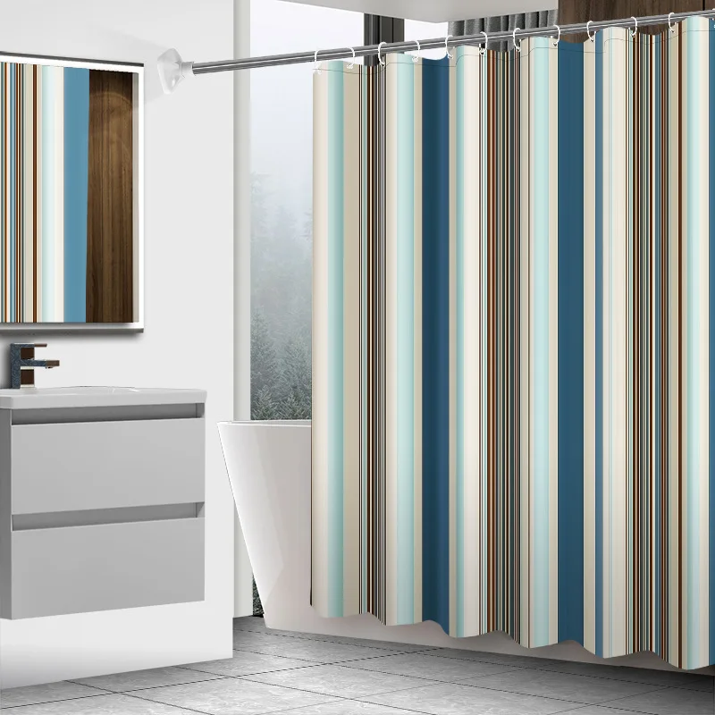Vertical Stripes Colorful Shower Curtain Waterproof Polyester Bathroom Curtains Toilet Supplies
Vertical Stripes Colorful Shower Curtain Waterproof Polyester Bathroom Curtains Toilet Supplies