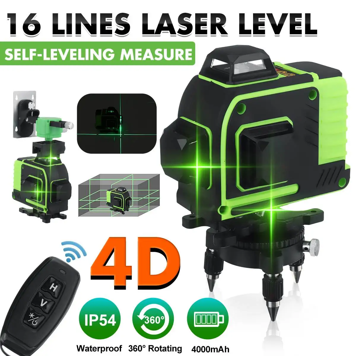 FASGet 4D 16 Lines Laser Level green line SelfLeveling 360 Horizontal And Vertical Super Powerful Laser level Beam laser level
FASGet 4D 16 Lines Laser Level green line SelfLeveling 360 Horizontal And Vertical Super Powerful Laser level Beam laser level