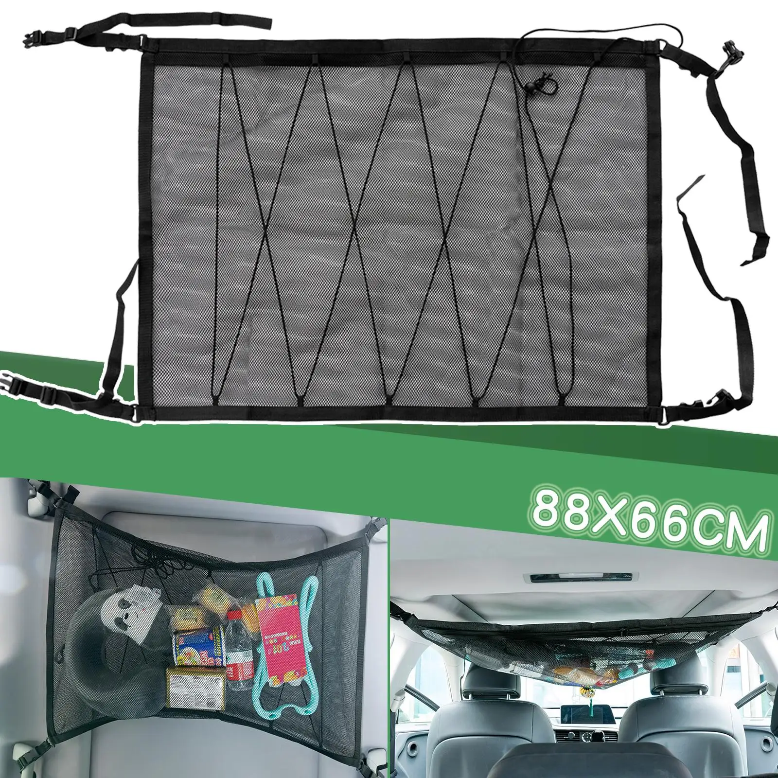 88X66CM Car Cargo Net Mesh Organizer Ceiling Storage Pocket Interior Roof Bag Adjustable Breathable Stowing Tidying Pouch Net
88X66CM Car Cargo Net Mesh Organizer Ceiling Storage Pocket Interior Roof Bag Adjustable Breathable Stowing Tidying Pouch Net