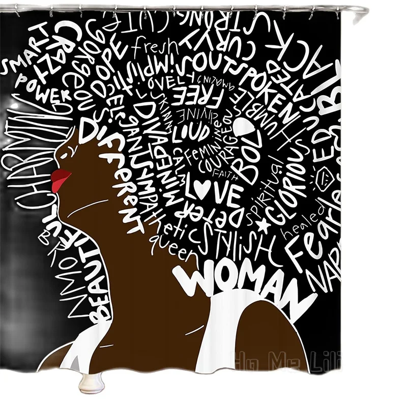 African American Women Waterproof Polyester Fabric Art Quote Hair By Ho Me Lili Bathroom Decor Sets With Plastic Hooks
African American Women Waterproof Polyester Fabric Art Quote Hair By Ho Me Lili Bathroom Decor Sets With Plastic Hooks